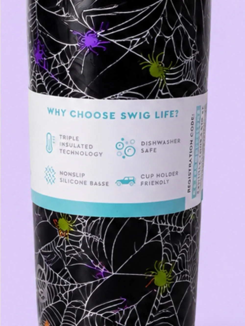 Swig life “Itsy Bitsy” Halloween 22 oz. Stainless steel Glow in the Dark Tumblr